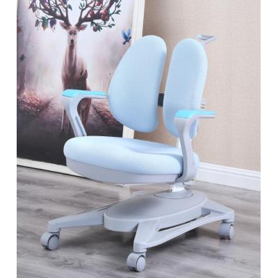 Double back ergonomic study chair with arm rest, Metal frame , fabric upholstery