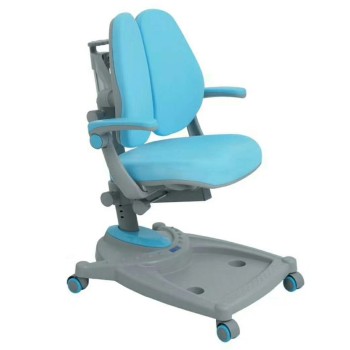 Double back ergonomic study chair with arm rest, Metal frame , fabric upholstery