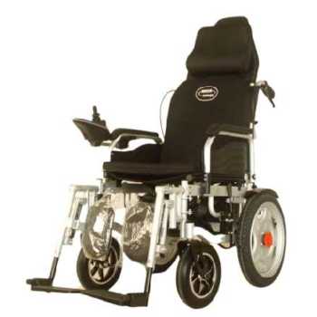 High-Back black power Wheelchair hand push