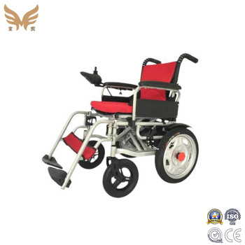 Foldable Steel Frame Electric Wheelchair PU solid Front Casters Wholesale
