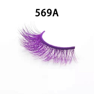 Color silk lashes Synthic Hair Faux 3D Mink Eyelashes lash vendor Wholesale Colorful Eyelashes Private Label
