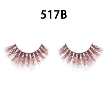 Color silk lashes Synthic Hair Faux 3D Mink Eyelashes lash vendor Wholesale Colorful Eyelashes Private Label