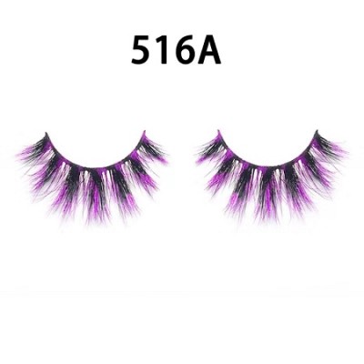 Color silk lashes Synthic Hair Faux 3D Mink Eyelashes lash vendor Wholesale Colorful Eyelashes Private Label