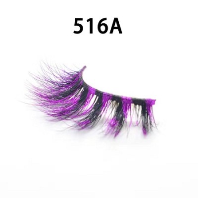 Color silk lashes Synthic Hair Faux 3D Mink Eyelashes lash vendor Wholesale Colorful Eyelashes Private Label