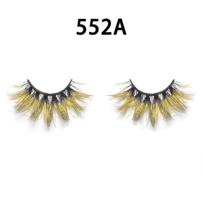 Color silk lashes Synthic Hair Faux 3D Mink Eyelashes lash vendor Wholesale Colorful Eyelashes Private Label