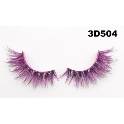 Color silk lashes Synthic Hair Faux 3D Mink Eyelashes lash vendor Wholesale Colorful Eyelashes Private Label