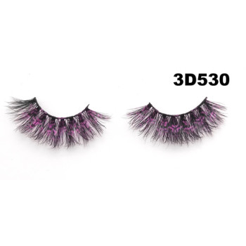 Color silk lashes Synthic Hair Faux 3D Mink Eyelashes lash vendor Wholesale Colorful Eyelashes Private Label