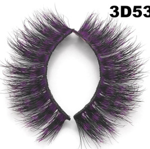 Color silk lashes Synthic Hair Faux 3D Mink Eyelashes lash vendor Wholesale Colorful Eyelashes Private Label