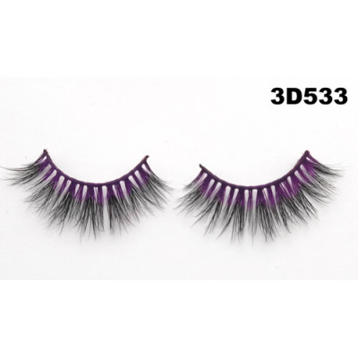 Color silk lashes Synthic Hair Faux 3D Mink Eyelashes lash vendor Wholesale Colorful Eyelashes Private Label