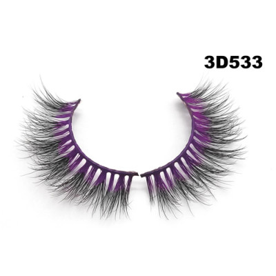 Color silk lashes Synthic Hair Faux 3D Mink Eyelashes lash vendor Wholesale Colorful Eyelashes Private Label