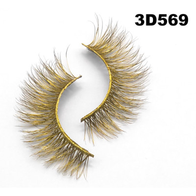 Color silk lashes Synthic Hair Faux 3D Mink Eyelashes lash vendor Wholesale Colorful Eyelashes Private Label