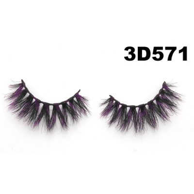 Color silk lashes Synthic Hair Faux 3D Mink Eyelashes lash vendor Wholesale Colorful Eyelashes Private Label