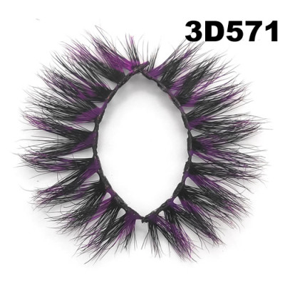 Color silk lashes Synthic Hair Faux 3D Mink Eyelashes lash vendor Wholesale Colorful Eyelashes Private Label