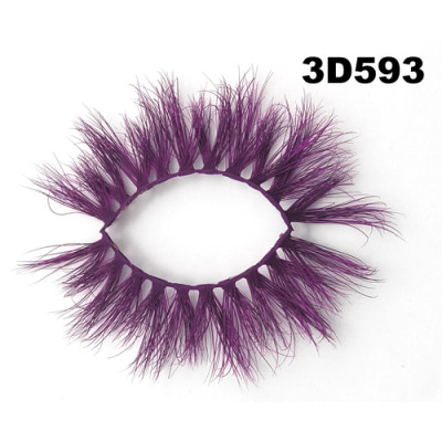 Color silk lashes Synthic Hair Faux 3D Mink Eyelashes lash vendor Wholesale Colorful Eyelashes Private Label