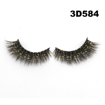 Color silk lashes Synthic Hair Faux 3D Mink Eyelashes lash vendor Wholesale Colorful Eyelashes Private Label