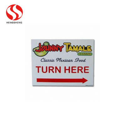 Corrugated plastic hollow sheet correx advertising card die cut yard signs from China factory