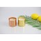 Scented soy candles in luxury metal glass jar