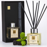 High quality square fragrance perfume reed diffuser glass bottle with rattan sticks wholesale