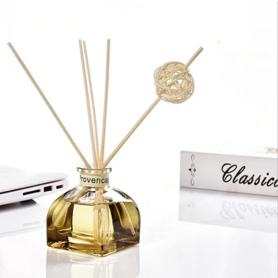 Luxury home decor natural glass bottle essential oil aroma reed diffuser With Rattan Sticks