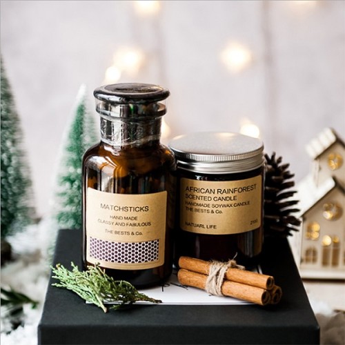 Wholesale luxury retro aroma candle scented candle jar exquisite gift set