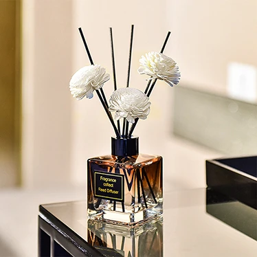 Natural aroma Reed Sticks Decorative luxury Glass Bottle fragrance reed diffuser set box