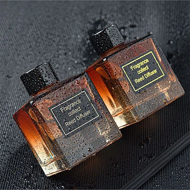 Natural aroma Reed Sticks Decorative luxury Glass Bottle fragrance reed diffuser set box