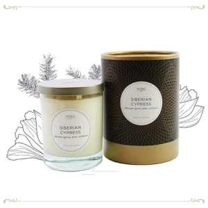 Wholesale high Quality scented soy glass jar candle with metal lid
