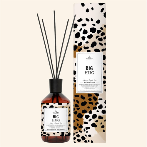 Interesting pattern packaging box environmental protection retro glass bottle reed diffuser with natural essential oil