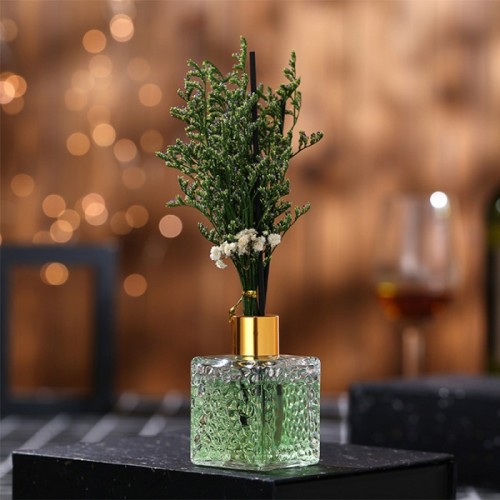 Wholesale home decoration large glass bottle reed diffuser With Lavender dried flower