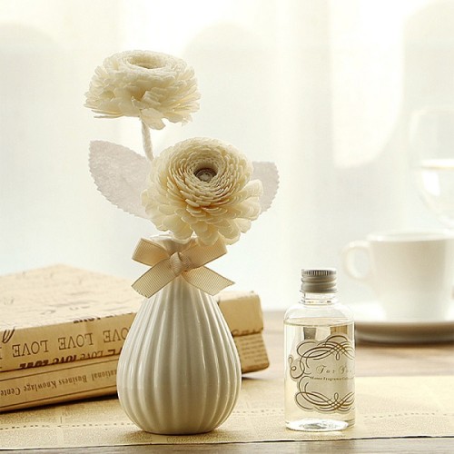 Wholesale ceramic diffuser bottle aroma flower stick reed diffuser