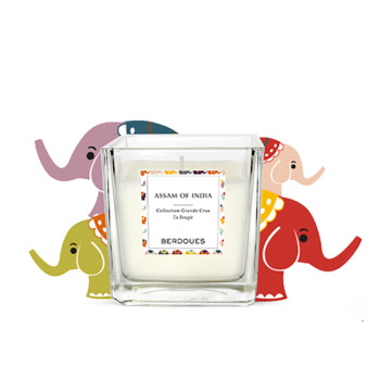 Custom different types decal soy wax scented square glass candle jars with luxury packing