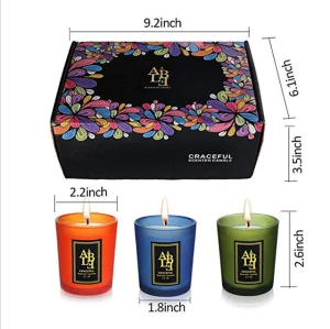 Christmas gift colorful scented candle jar frosted glass candle jar