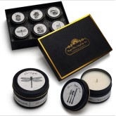 Nordic fashion black scented candle tin with high-grade wedding gift luxury gift candle set