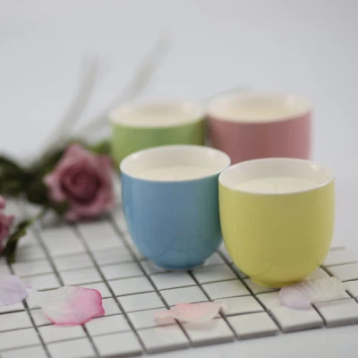 High quality scented candle in metal jar with gift box