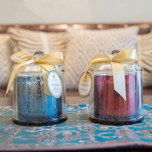 Creative scented soy candle in domed jar with lid Luxury candle