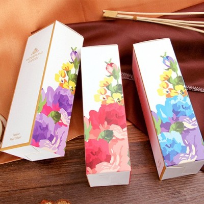 French import 30ml essential oil luxury rose dry flower cover reed diffuser with luxury package box