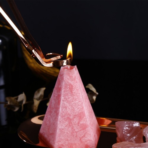 Hot selling geometric cone-scented soy wax candles with luxury candle packaging box
