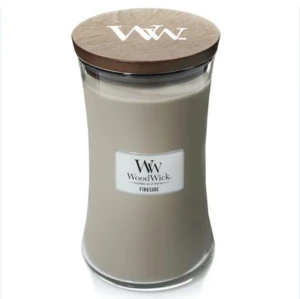 Wholesale custom classic scented wax glass candle holder jar with wood lid for gift set