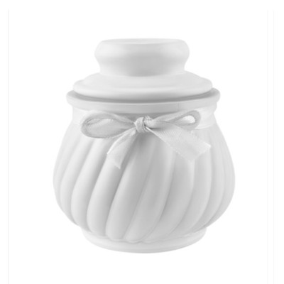 Custom wedding party pumpkin shaped crystal glass candle with lid