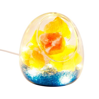 2019 Unique design Himalayan Salt Lamp USB Colorful LED Decoration Stone Lamp