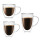 250ml 350ml 450ml Double Wall Glass Coffee Cup with Handle