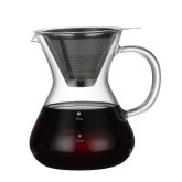 700ml Handmade Borosilicate Glass Pour Over Coffee Maker With 304 Stainless Steel Coffee Filter