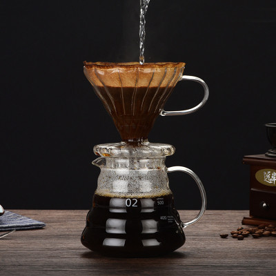 Custom 250ml 360ml 600ml 800ml Handmade Borosilicate Glass Pour Over Cold Brew Coffee Maker With Glass Coffee Dripper
