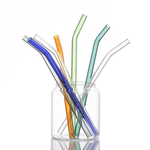 High temperature resistance Borosilicate Straight Glass Straws Colored Glass Straws