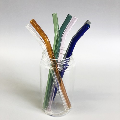 Handmade Borosilicate Straight Glass Straws Clear Glass Drinking Straws Colored