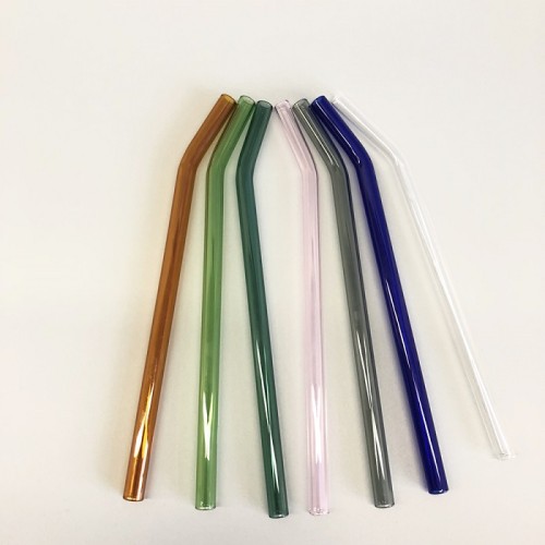 High temperature resistance Borosilicate Straight Glass Straws Colored Glass Straws