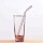 Handmade Pyrex Borosilicate Colored Bent Glass Drinking Straws