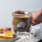250ml Creative Bear Panda Clear Double Wall Glass Cup Present Coffee Mug