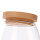 500ml 750ml 1000ml Airtight Handmade Borosilicate Glass Food Storage Jar Canister With Oak Walnut Wood Lid