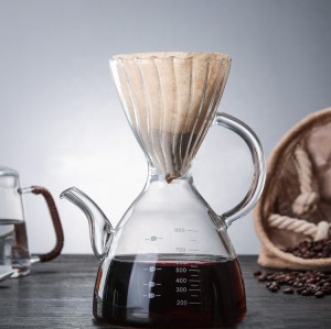 800ml Heat Resistant Glass Pour Over Glass Coffee Pot Cold Brew Iced Coffee Maker With Glass Filter